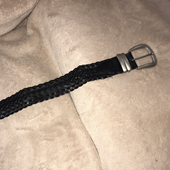 Black braided belt with silver hardware 36” 💕 - Picture 2 of 5